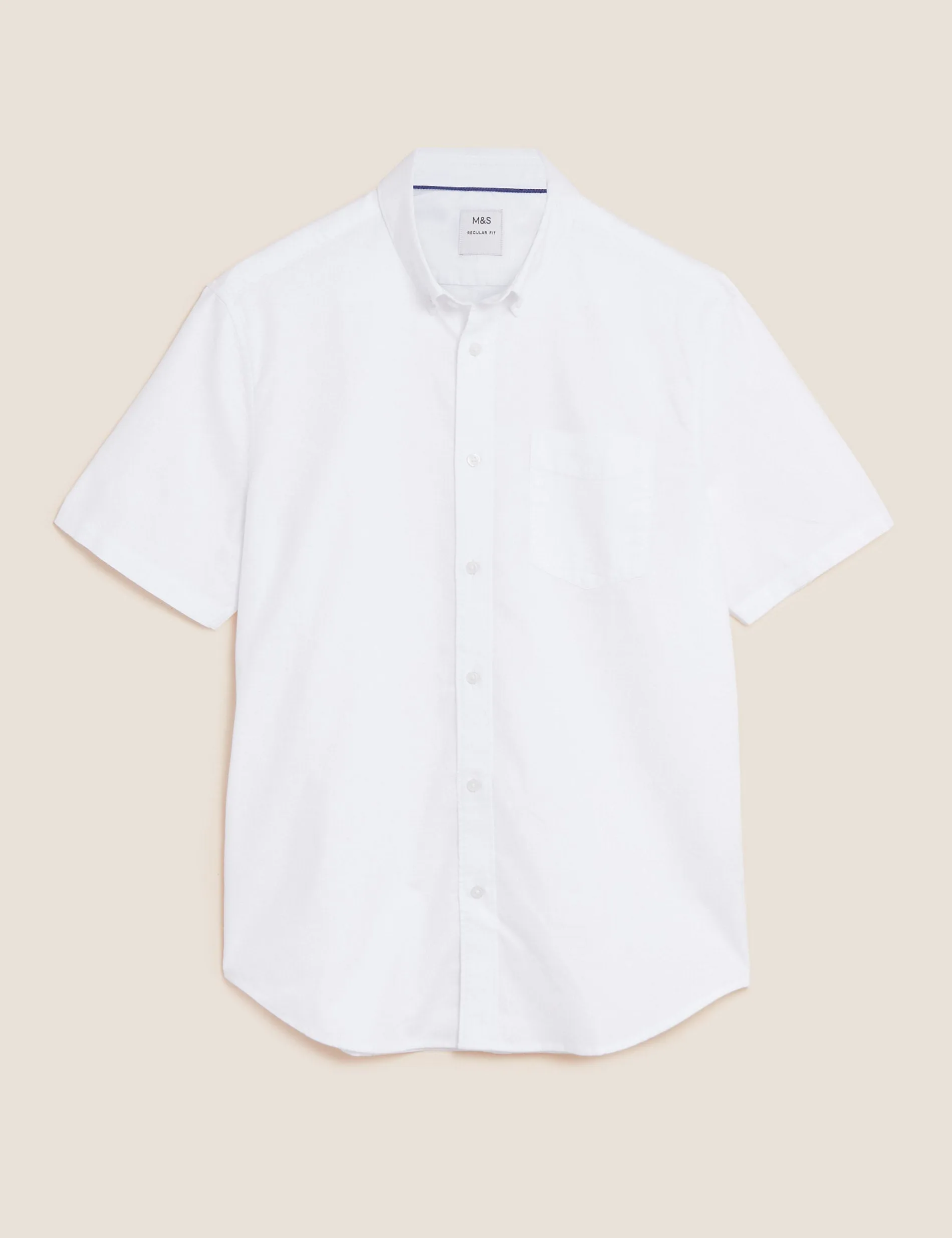 2 Pairs of Marks & Spencer Pure Cotton Oxford Shirts, White