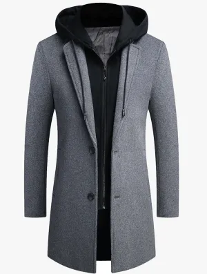 Men Casual Warm Winter Wool Coat