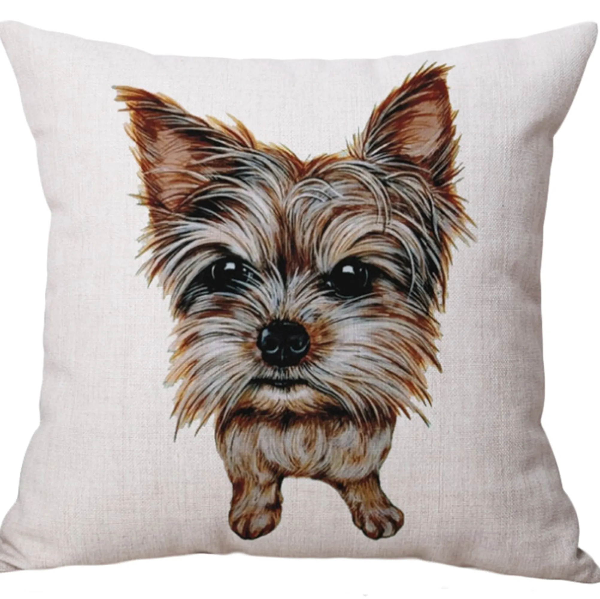 Square Cloth Pillow Covers with Dog Images