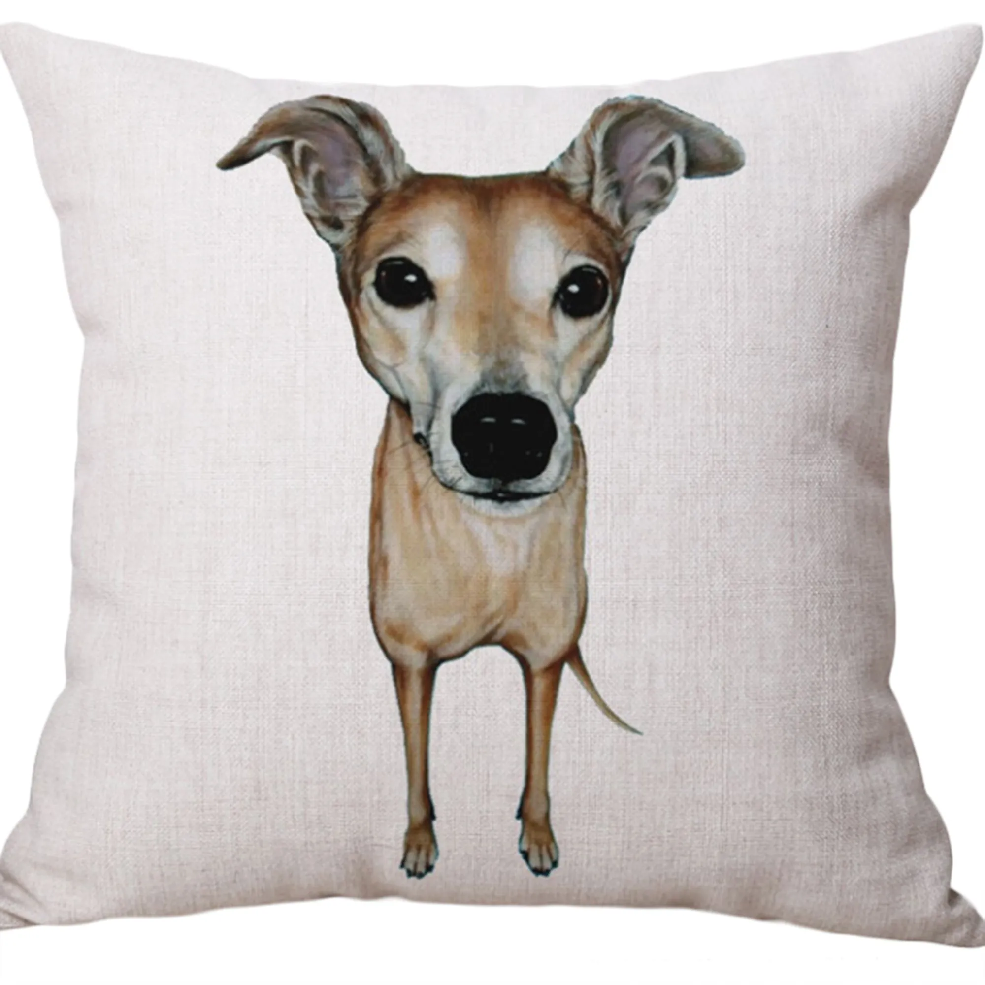 Square Cloth Pillow Covers with Dog Images