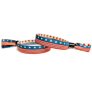 Woven Cloth Wristbands | Star Spangled